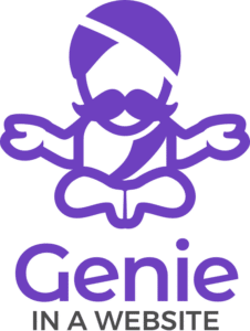 genie in a website logo